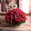 레드장미100송이꽃바구니