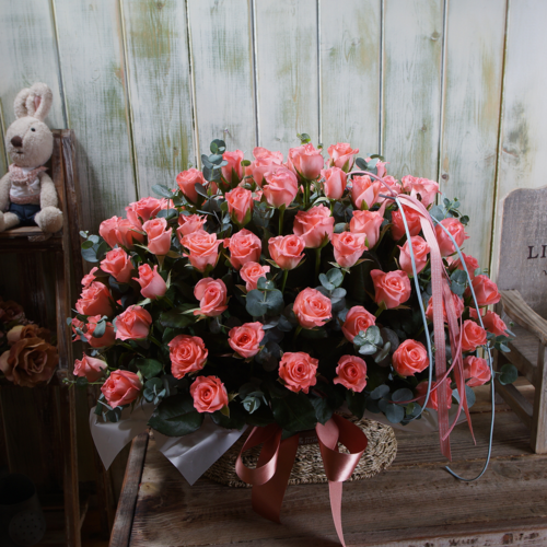 웨딩데이100송이꽃바구니