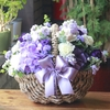 보라빛향기꽃바구니