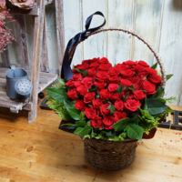 레드하트꽃바구니 상품이미지