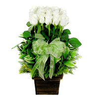 화이트꽃바구니 상품이미지