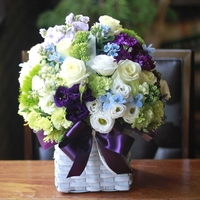 화이트블루꽃바구니 상품이미지