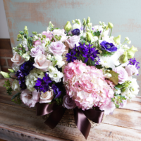 핑크수국꽃바구니 1호 상품이미지