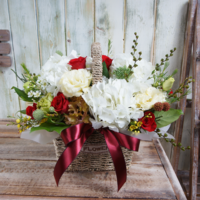 화이트수국꽃바구니 2호  상품이미지