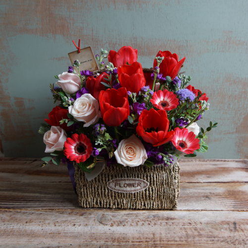 튤립꽃바구니 2호