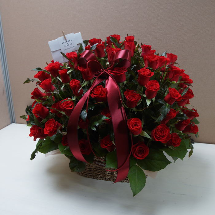 100송이돔형꽃바구니