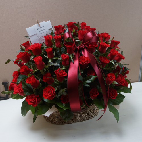 100송이돔형꽃바구니