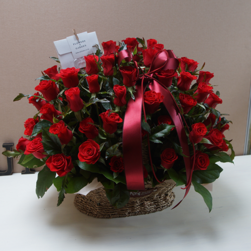 100송이돔형꽃바구니