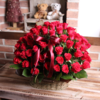레드장미100송이꽃바구니