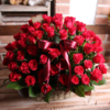 레드장미100송이꽃바구니