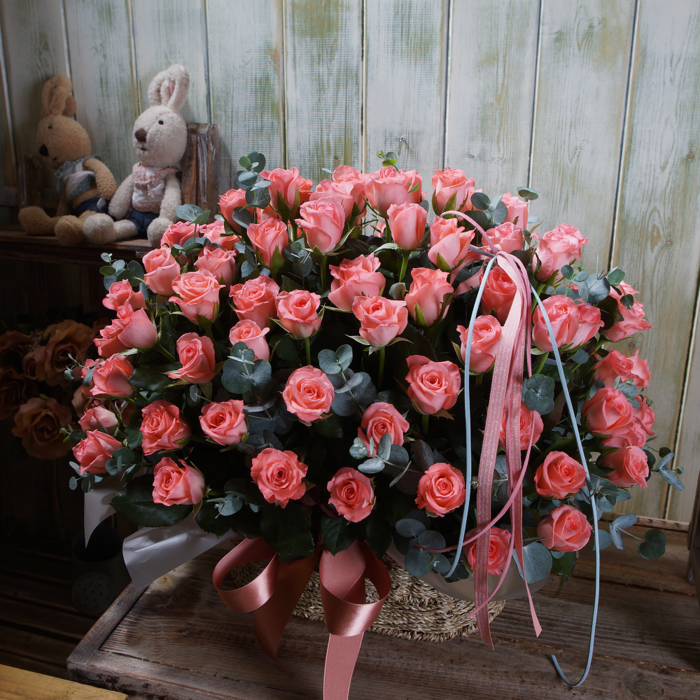 웨딩데이100송이꽃바구니