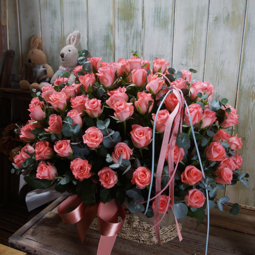 웨딩데이100송이꽃바구니