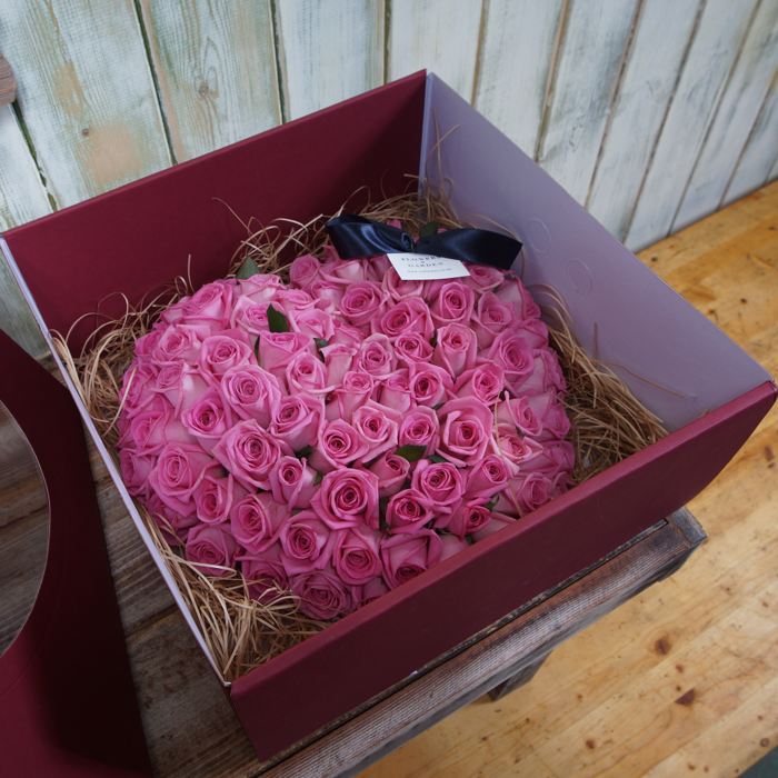 꽃박스 핑크(100송이)