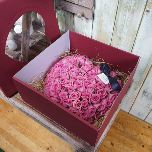 꽃박스 핑크(100송이)